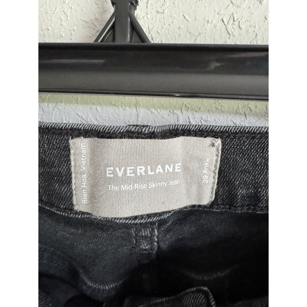 Everlane Black Denim Mid Rise Skinny Ankle Jeans Womens 29 Stretch Casual - Picture 3 of 5